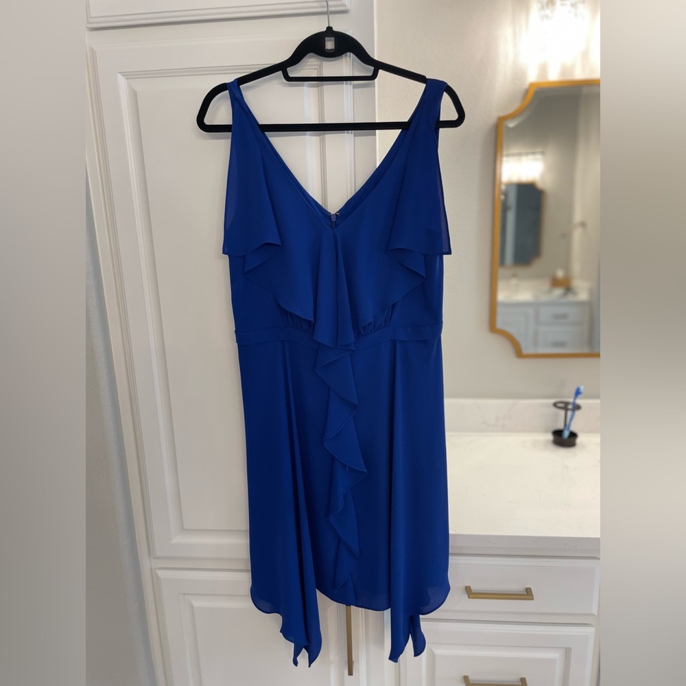 Blue BCBG ruffle dress